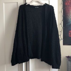 Black Cardigan Sweater